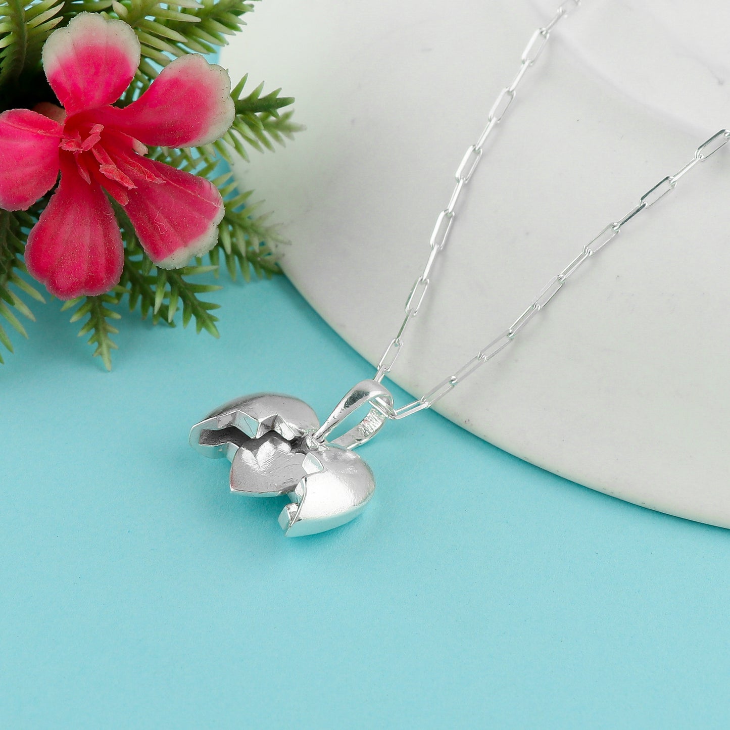 Unbreakable Bond – 925 Silver Engravable Heart Pendant